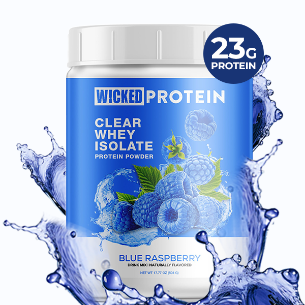 WICKED Blue Raspberry Clear Whey Isolate Protein Powder (IN STOCK)